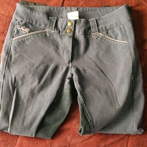 Piper by SmartPak riding breech, 28R, Dark purple/black, used but not abused